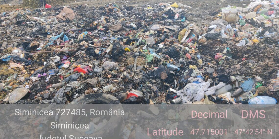 FOTO Primăria Siminicea a fost amendată cu 50.000 de lei pentru incendierea unor mormane de gunoi în locul numit ”Puțul sec”. O autoutilitară folosită la transportul deșeurilor a fost confiscată