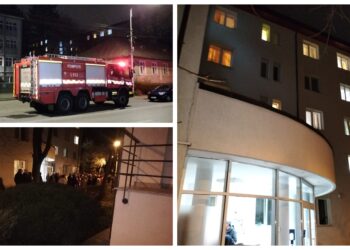 FOTO Incendiu în camera unui cămin studențesc din apropierea Colegiului Național ”Petru Rareș”. Cauza probabilă este lăsarea unui telefon mobil la încărcat