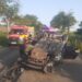 FOTO Un autoturism s-a răsturnat pe carosabil, pe raza comunei Ipotești. Două persoane au ajuns la spital