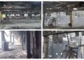 IMAGINI din interiorul halei mistuite de incendiul de azi-noapte