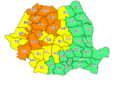 O parte din județul Suceava se află sub cod galben de ploi, descărcări electrice și izolat grindină