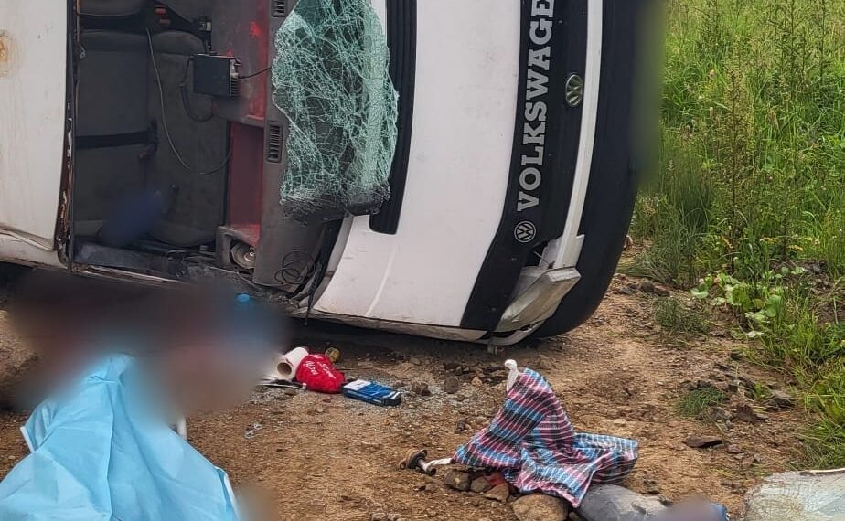 FOTO O autoutilitară s-a răsturnat pe raza localității Dornișoara. O persoană a murit