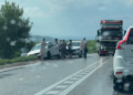 FOTO Accident rutier cu trei autovehicule implicate, pe raza localității Pătrăuți. Un ucrainean grăbit s-a izbit cu TIR-ul în mașina care circula în fața sa