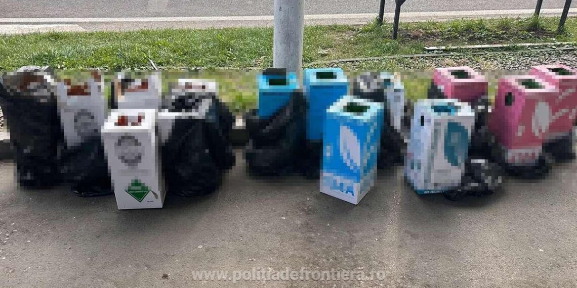 FOTO 14 butelii cu freon, în valoare de peste 4.000 lei, depistate în PTF Siret