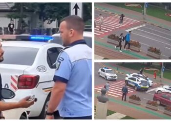 VIDEO Un ieșean fără permis de conducere a fost ”trădat” de Merțanul pe care îl conducea prin Suceava. Mașina s-a stricat în intersecția din fața Primăriei Suceava și nu s-a mai dat urnită de la semafor