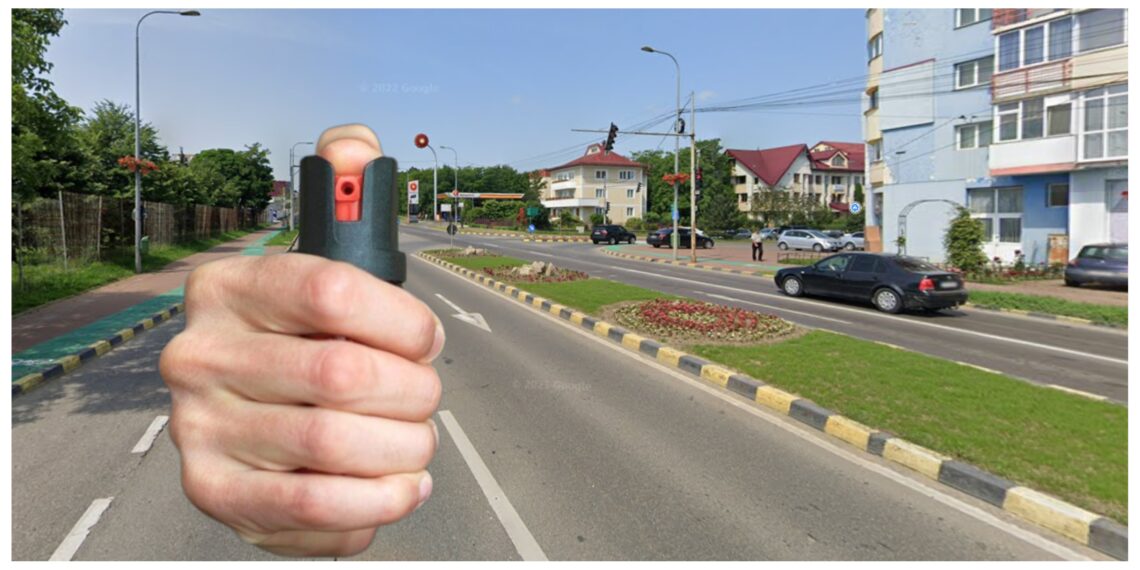 Scandal la semafor, în fața magazinului Metro. Un șofer de BMW a pulverizat spray iritant lacrimogen într-o mașină în care se aflau patru adulți și trei copii, printre care un bebeluș de 8 zile