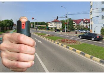 Scandal la semafor, în fața magazinului Metro. Un șofer de BMW a pulverizat spray iritant lacrimogen într-o mașină în care se aflau patru adulți și trei copii, printre care un bebeluș de 8 zile
