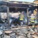 VIDEO Pompierii militari au intervenit cu trei autospeciale de stingere și o autoscară mecanică la un incendiu în cartierul Ițcani