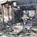 VIDEO Pompierii militari au intervenit cu trei autospeciale de stingere și o autoscară mecanică la un incendiu în cartierul Ițcani
