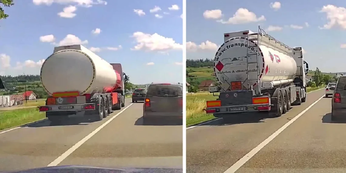 VIDEO Doi TIR-iști ucraineni kamikaze au rămas pietoni după ce au fost filmați depășind neregulamentar, în viteză, o coloană de mașini pe raza localității Dărmănești. Aceștia au primit și niște amenzi ”simbolice”