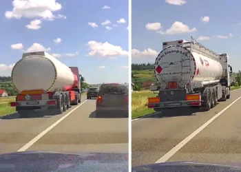 VIDEO Doi TIR-iști ucraineni kamikaze au rămas pietoni după ce au fost filmați depășind neregulamentar, în viteză, o coloană de mașini pe raza localității Dărmănești. Aceștia au primit și niște amenzi ”simbolice”
