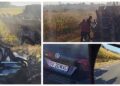VIDEO Grav accident rutier, pe centura ocolitoare a municipiului Rădăuți. Un autoturism s-a izbit în cupa unei vole