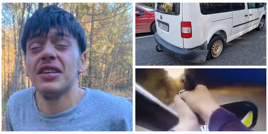 VIDEO Tânărul beat și fără permis, care a furat o mașină și s-a întrecut cu polițiștii prin comuna Sucevița, a fost reținut pentru 24 de ore