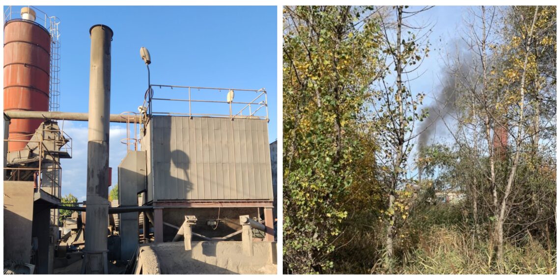 FOTO Garda de Mediu Suceava a amendat firma Florconstruct cu 15.000 de lei pentru poluarea aerului: ”Pentru unele disfuncționalități ce au condus la emisii atmosferice cu încărcări mari în pulberi/gaze arse, stația de asfalt din lunca Sucevei a fost sancționată contravențional”