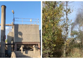 FOTO Garda de Mediu Suceava a amendat firma Florconstruct cu 15.000 de lei pentru poluarea aerului: ”Pentru unele disfuncționalități ce au condus la emisii atmosferice cu încărcări mari în pulberi/gaze arse, stația de asfalt din lunca Sucevei a fost sancționată contravențional”