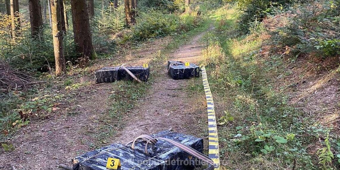 FOTO Polițiștii de frontieră din Brodina au observat trei cărăuși de țigări în apropierea frontierei de stat cu Ucraina. Indivizii au abandonat coletele cu țigări de contrabandă în valoare de circa 35.000 de lei și au luat-o la fugă