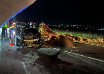 FOTO O căruță a fost spulberată de un autoturism, în apropiere de ”Zidul Morții”. Trei persoane au fost rănite, printre care un copil de 12 ani. Calul a murit