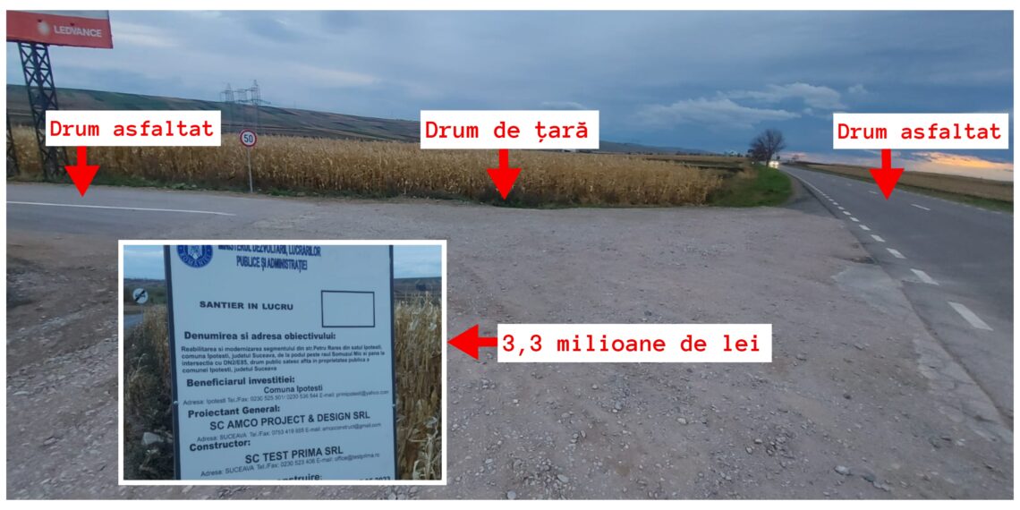 VIDEO Lucrare de reabilitare și modernizare a drumului, în bătaie de joc, la câțiva pasi de „Primul metru de autostradă din Moldova”. Șoferii sunt nevoiți să-și hârșâie mașinile în denivelări