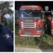FOTO Camioanele confiscate de polițiștii suceveni, pentru transport ilegal de material lemnos, sunt ale controversatului afacerist Ilie Negură din localitatea Frumosu