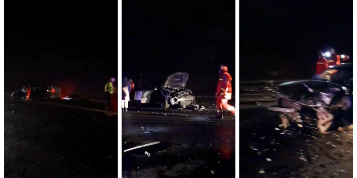 VIDEO Accident rutier cu trei autovehicule implicate, pe șoseaua de centura a Sucevei, provocat de un șofer ce a încercat să depășească un ansamblu de vehicule