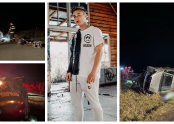 FOTO Detalii privind accidentul mortal de pe raza comunei Bunești, unde șoferul a fost găsit mort lângă mașină. Tânărul de 19 ani a pierdut controlul Mercedes-ului și s-a răsturnat de mai multe ori în afara drumului