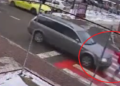 VIDEO O șoferiță din Ilișești a acroșat cu mașina o adolescentă de 16 ani pe o trecere de pietoni de pe strada Mărășești, din Suceava și și-a văzut de drum. Polițiștii au dat de urma acesteia