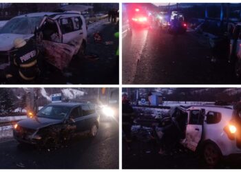 UPDATE FOTO Accident mortal pe raza localității Molid. Un bărbat de 31 de ani a murit, după două autoturisme au intrat în coliziune