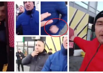 VIDEO Andrei Neșculescu, lovit și îmbrâncit în centrul Sucevei, de către gealații liderului AUR, George Simion. Totul s-a întâmplat după ce suceveanul a întrebat ce au făcut senatorul și deputații AUR de Suceava pentru județ: ”Spuneți că Flutur nu vine să vorbească cu cetățenii”
