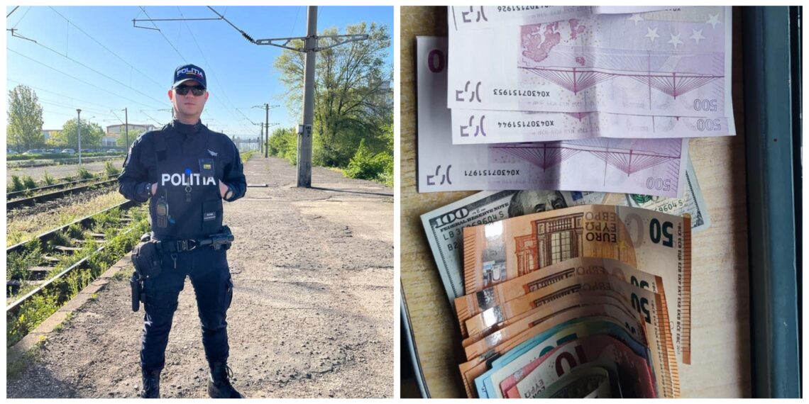 FOTO Un sucevean de 61 de ani, întors din străinătate pentru a-și reface dantura, și-a uitat borseta în care avea peste 4.000 de euro în trenul InterRegio București – Suceava. Un polițist a găsit borseta și a înapoiat-o bărbatului