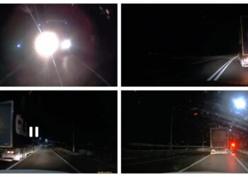 VIDEO ”Bullying” în trafic. Un camionagiul al firmei de curierat GLS a terorizat o șoferiță care circula regulamentar, din Fălticeni până pe raza localității Cumpărătura. Printre altele, individul a trecut pe culoarea roșie a semaforului și a depășit pe linie continuă