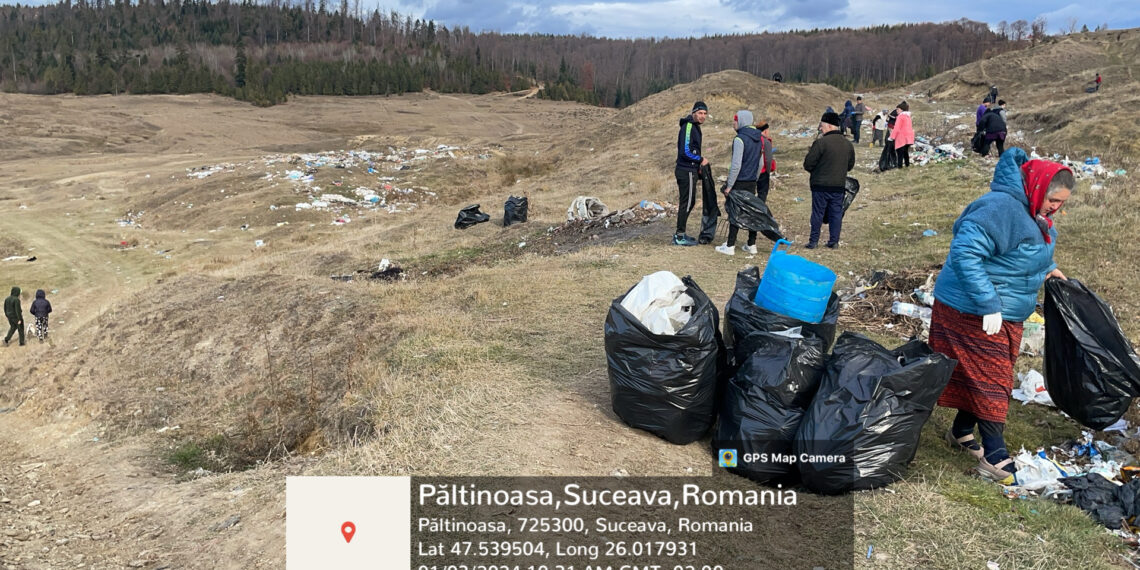 FOTO Primăria Păltinoasa a fost amendată cu 45.000 de lei, pentru ”împodobirea” cu tot felul de deșeuri a unui câmp din localitate