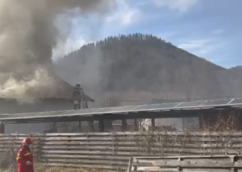VIDEO Incendiu izbucnit la o pensiune din Mălini. Aceasta a fost închisă în decembrie, iar operatorul economic a fost amendat cu 100.000 de lei