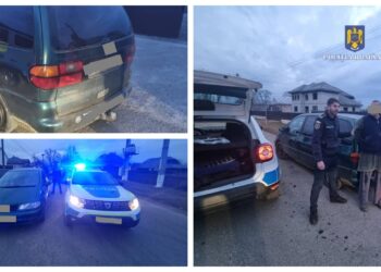 FOTO Un sucevean beat, care și-a bătut soția, s-a baricadat într-un Sharan și s-a luat la întrecere cu oamenii legii, după ce aceștia au încercat să-l scoată din mașină folosind spray-ul lacrimogen. Polițiștii au reușit să-l oprească cu dispozitivul de oprire de tip ”Spike”