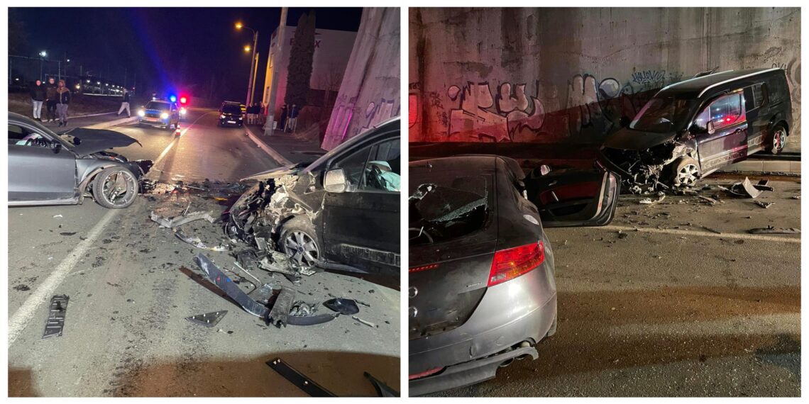 VIDEO Detalii despre accidentul de sub pasarela din Burdujeni, unde un Audi TT cu volan pe dreapta s-a izbit puternic în mașina unei șoferițe nevinovate. Nu s-a stabilit cine a condus TT-ul. Un bărbat a fost găsit în pragul comei alcoolice, iar celălalt a refuzat să-și divulge alcoolemia