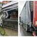FOTO Accident rutier pe raza localității Păltinoasa, între un autoturism și un camion. Două persoane au fost transportate la spital