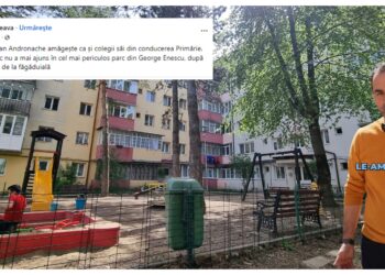 Ipocritul Marian Andronache încearcă să înduioșeze electoratul să-l voteze pentru funcția de primar al Sucevei, promițând DIN NOU că va moderniza locurile de joacă din municipiu