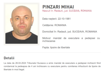 Polițiștii caută un rădăuțean arestat la domiciliu pentru trafic de droguri, care a fugit de acasă, după ce a aflat că a fost condamnat definitiv la patru ani de închisoare