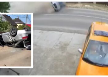 VIDEO Detalii despre accidentul spectaculos din Vicovu de Sus, unde autoturism s-a răsturnat de mai multe ori. Protagonistul este un tânăr de 18 ani, care s-a angajat în depășirea unui autoturism