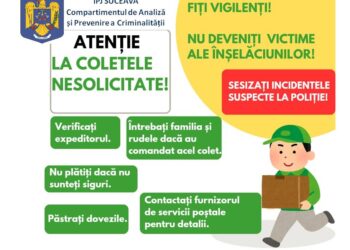 Metoda de înșelăciune ”Coletul”. IPJ Suceava: ”Nu plătiți pentru colete nesolicitate!”