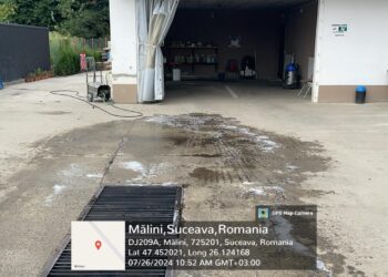 FOTO Spălătorie auto din Mălini, închisă și amendată cu 30.000 de lei, pentru funcționarea fără acte de reglementare pe linie de protecția mediului
