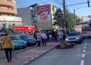 Un bărbat de 67 de ani, fără permis de conducere, a lovit cu motocicleta două femei ce traversau regulamentar bulevardul George Enescu din Suceava