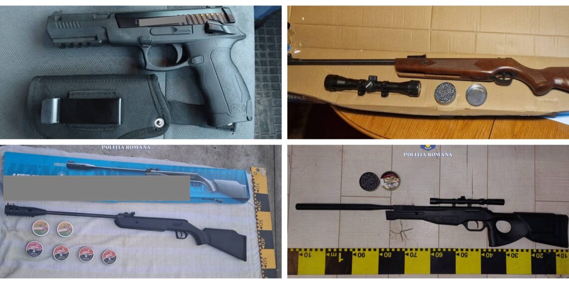 FOTO Polițiștii suceveni au confiscat șase arme, în urma efectuării a șapte percheziții domiciliare