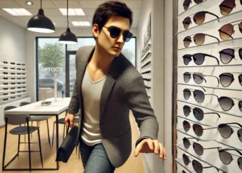 Polițiștii caută un tânăr care a furat o pereche de ochelari de soare RayBan din clinica Medoptic de pe strada Calea Unirii din Suceava