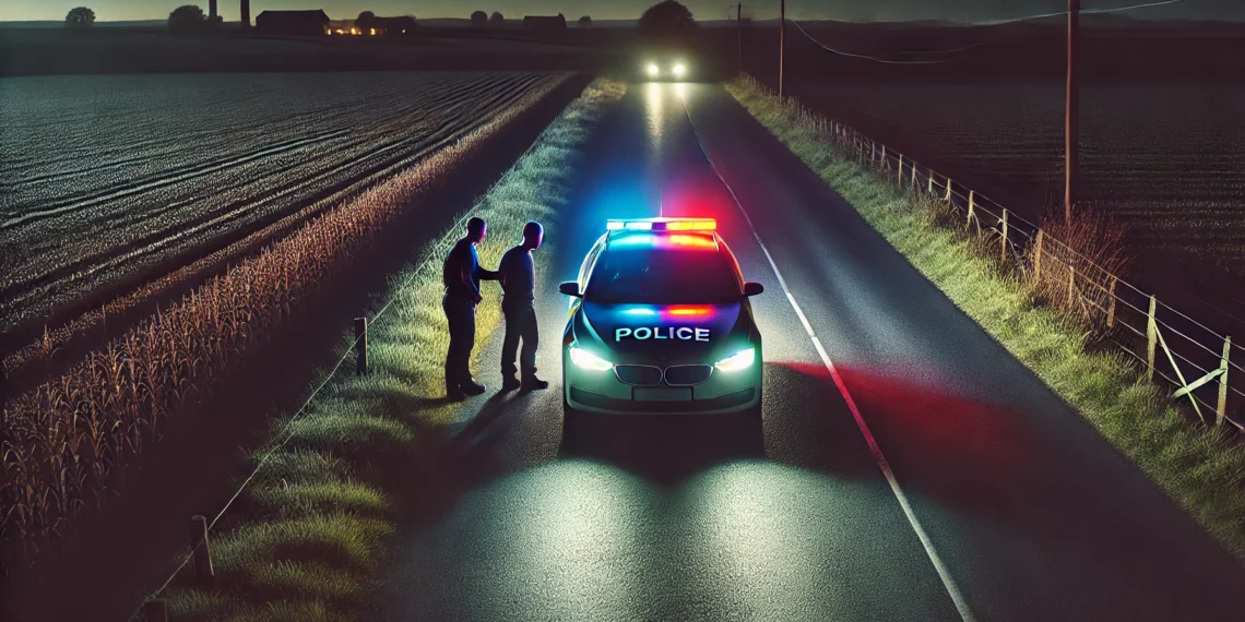 Un șofer a fost încătușat după ce a fost tras pe dreapta în comuna Râșca pentru condus haotic. Acesta a refuzat să-și divulge alcoolemia și a devenit agresiv cu polițiștii