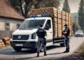Transport ilegal de cherestea, descoperit de polițiști pe strada Gheorghe Doja din Suceava. Materialul lemnos în valoare de circa 5.000 de lei a fost confiscat