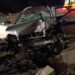 VIDEO Șofer începător, aproape de a provoca o tragedie după ce s-a izbit de un capăt de pod în Falcău. Șase tineri au ajuns la spital