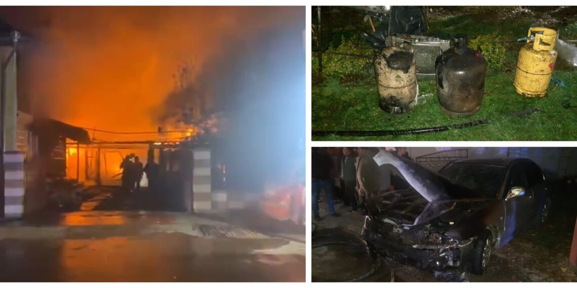 VIDEO Incendiu izbucnit la o gospodărie din Dornești, din cauza unui cablu electric defect. Pompierii au reușit evacuarea a trei butelii înainte ca acestea să explodeze