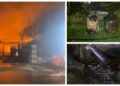 VIDEO Incendiu izbucnit la o gospodărie din Dornești, din cauza unui cablu electric defect. Pompierii au reușit evacuarea a trei butelii înainte ca acestea să explodeze