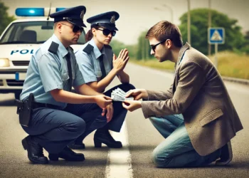 Doi ani și patru luni de închisoare cu suspendare pentru un individ care a insistat să mituiască doi polițiști care l-au prins conducând cu permisul anulat. Magistrații i-au confiscat 300 de lei: ”Ține acolo ceva în mână și nu mai…/Luați-i pe toți”