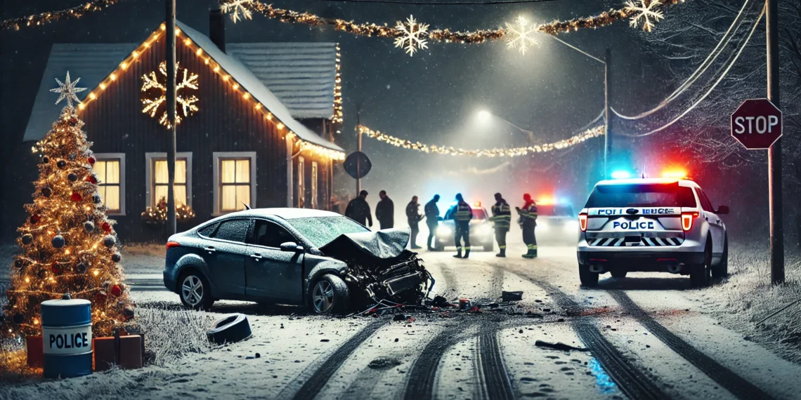 Un șofer beat a produs un accident rutier pe raza localității Fălticeni, la 3 dimineața, în prima zi de Crăciun. Chefliul se angajase în depășirea neregulamentară a unei coloane de vehicule